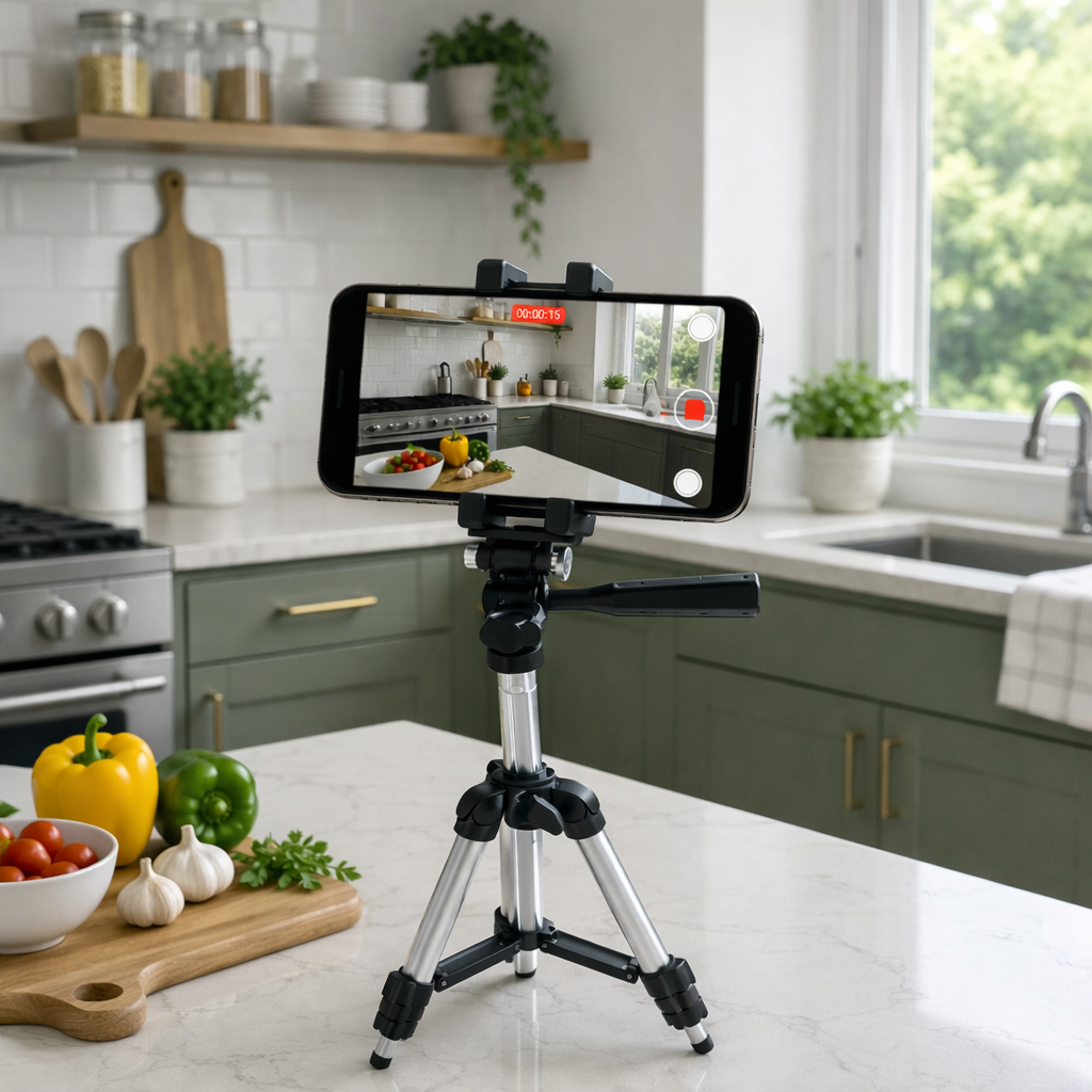 Adjustable 102cm Phone Tripod With Bluetooth Remote