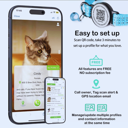 Safe Smart Cat Collar With AirTag Case