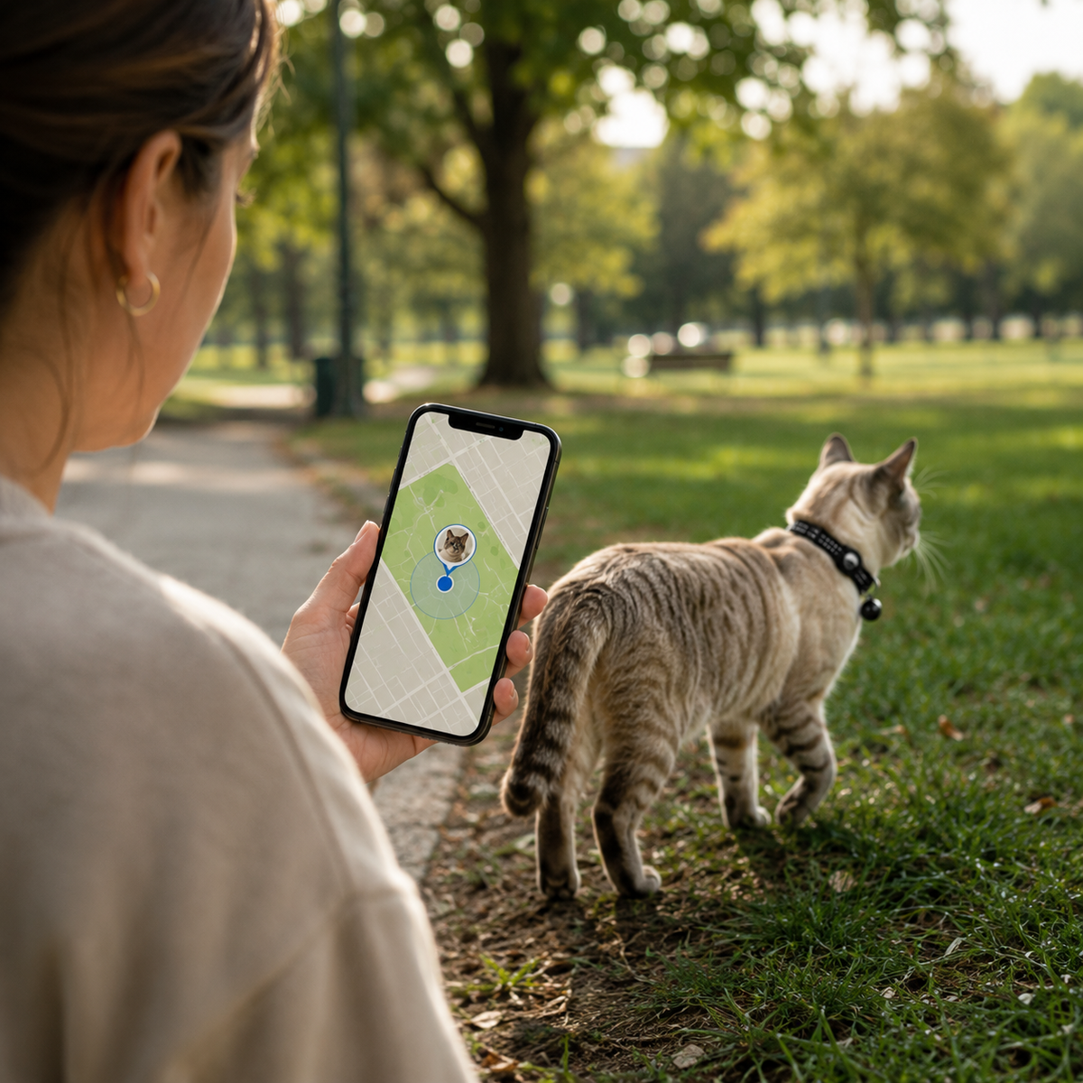 Safe Smart Cat Collar With AirTag Case