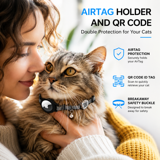 Safe Smart Cat Collar With AirTag Case