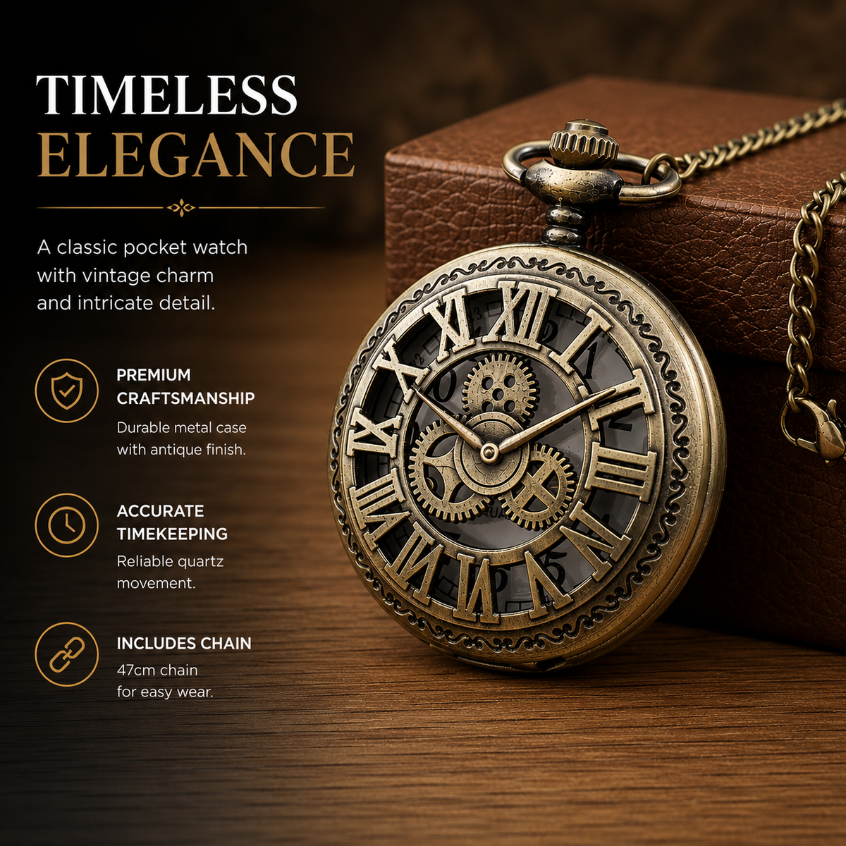 Distinctive Vintage Steampunk Pocket Watch