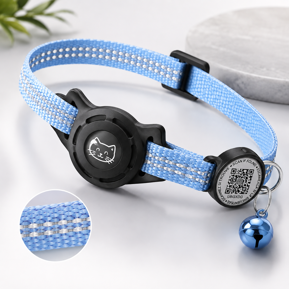 Safe Smart Cat Collar With AirTag Case