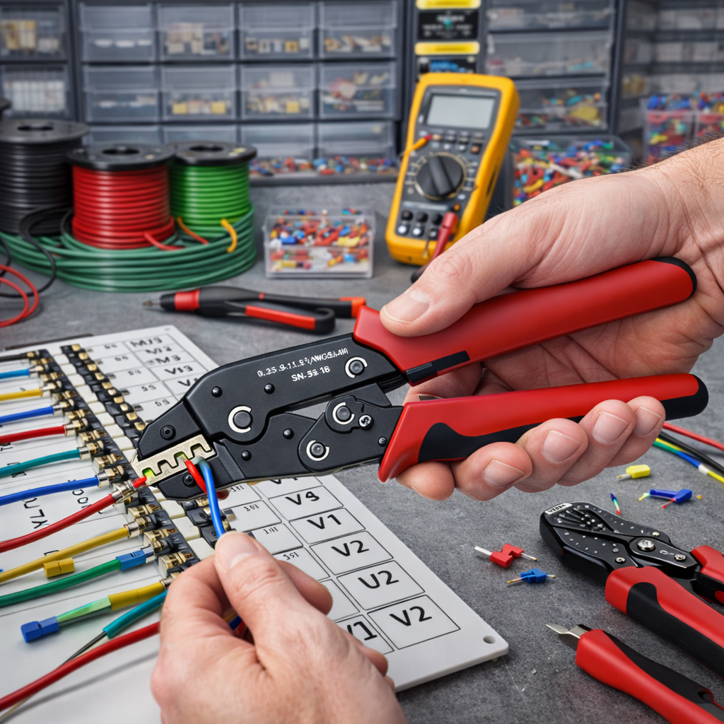 Precise & Versatile Ratcheting Crimping Tool Set