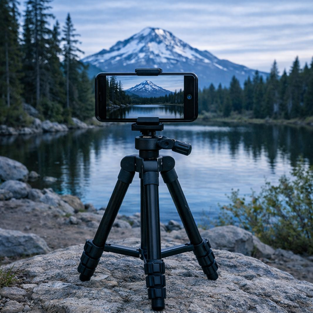 Adjustable 102cm Phone Tripod With Bluetooth Remote