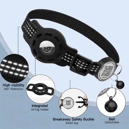 Safe Smart Cat Collar With AirTag Case