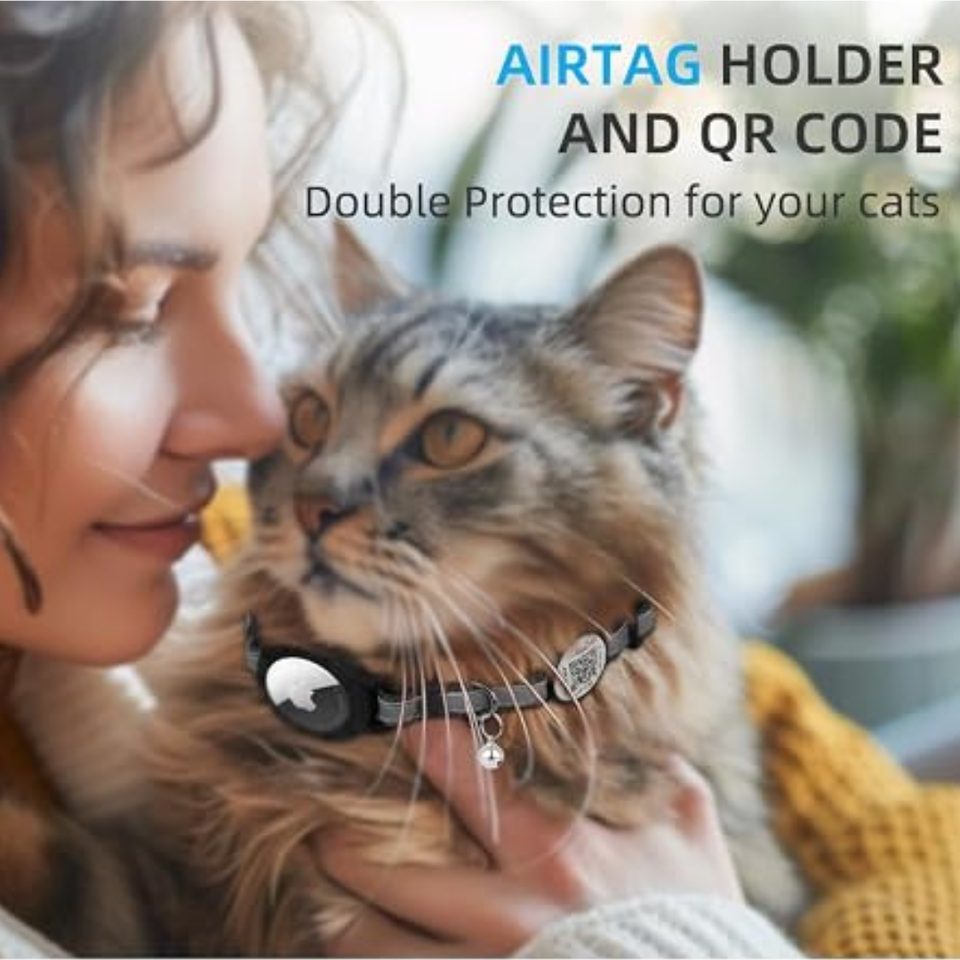 Safe Smart Cat Collar With AirTag Case