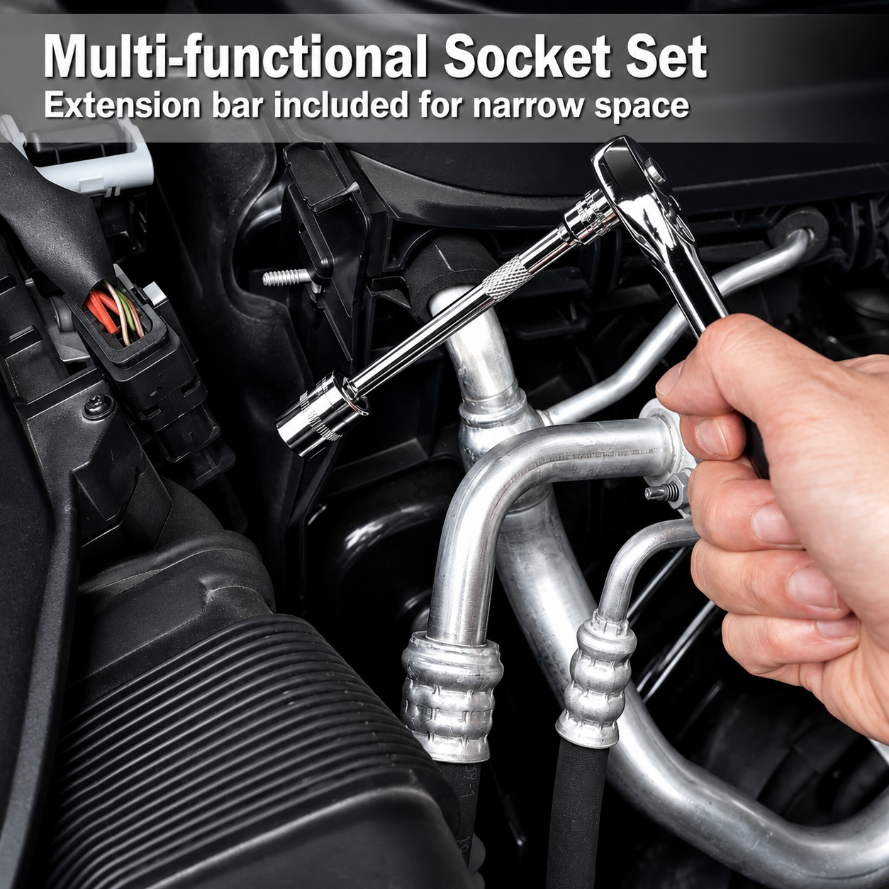 Comprehensive Socket Set With Ratchet Wrench 46 Piece